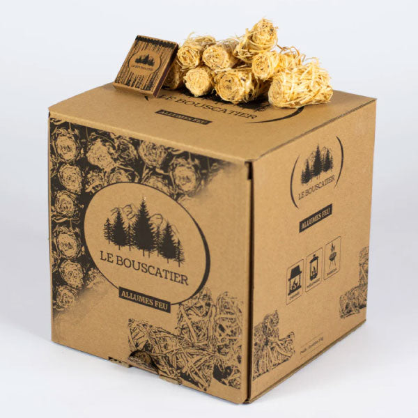 allume-feux en laine de bois